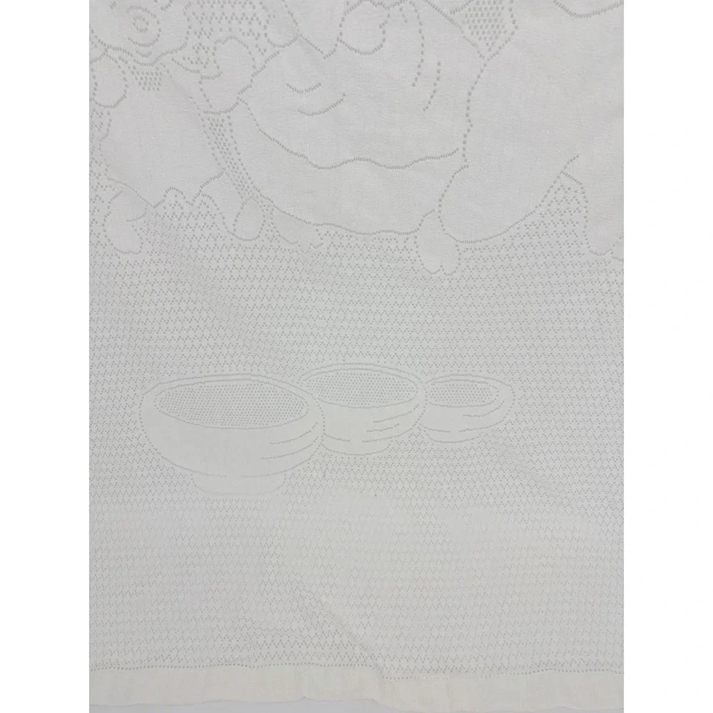 Vintage Three Bears Cotton Lace Baby Blanket 39